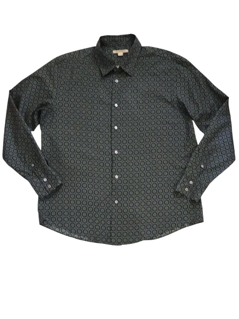 JOHN VARVATOS USA Foulard print shirt XL green navy